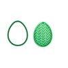 The Cookie Cutter Hub 8cm Easter Egg with Stripes Cookie