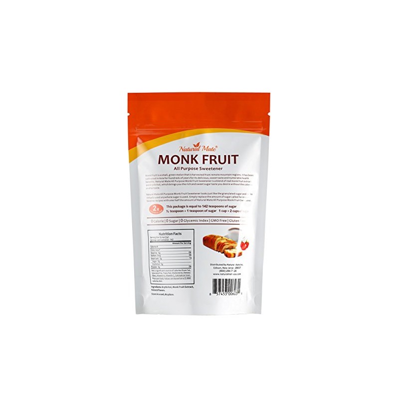 Natural Mate Monkfruit Sweetener with Erythritol (10oz) 3Pack - All