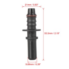 X AUTOHAUX 2 pieces fuel line connector, hose coupling, 9.89 mm, ID8, fuel hose, quick release connector, quick connector