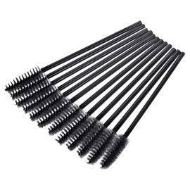 MECCANIXITY Mini Nylon Brush, Spiral Duster Crevice Cleaning Tool for Window Air Conditioners Ceiling Fans, Black 12 Pack