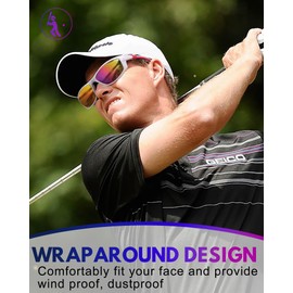 LVIOE Polarised Sports Sunglasses for Womens/Mens, UV400 Protection, Ideal for Running Cycling Fishing Driving