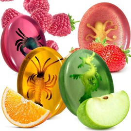 Relaxcation 4 Natural Kids Soap Bars For Kids with SEA ANIMALS TOYS Inside for Hand, Face, and Body Wash - Natural Soaps with Surprise Packed in a Gift Box