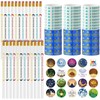 Mooliwe 496 Pcs Eid Ramadan Mubarak Pencil Wristband Sticker Set