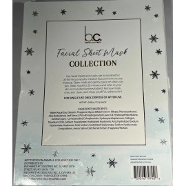 Beauty Concepts Facial Sheet Mask Collection 4 Pack Collagen , 0.88 oz. each
