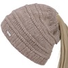 Faera Women's Winter Hat Cable Hole Braid Beanie Hat Knitted