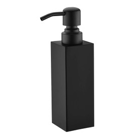 BZOOSIU Soap Dispenser Bathroom, 304 Stainless Steel Countertop Lotion Dispenser for Kitchen or Bathroom Shampoo Box Soap Container, Black