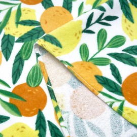 Highline Bedding Co. Citrus Grove 2 Pack Swimsuit Sack and Beach Towel Set-Beach Accessories for Storing Items Waterproof Beach Bag