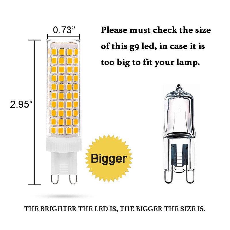 Yosenmi G9 LED Bulb 10W, 100W G9 Halogen Bulb Equivalent,