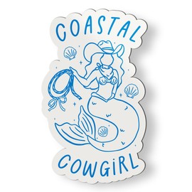Coastal Cowgirl - 4.5" Magnet for Car Locker Refrigerator - Southern Mermaid