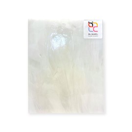 4 x 6 in White Opal Swirled with Crystal Wissmach Stained Glass Sheet – Trusted and Handcrafted American Glass for Mosaic, Tiffany-Style & Inspired DIY Creations | Curated by BiNARi Glass Studio