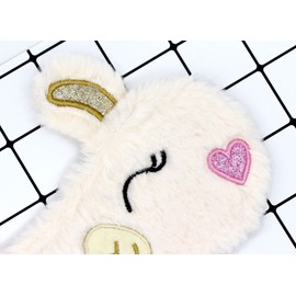HXINFU Fluffy Mouse Sleep Eye Mask Cartoon Sleeping Blindfold for Women Girls