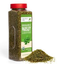 Organic Parsley Flakes 4.23 oz - Organic Dried Parsley Flakes for Cooking & Garnishing - USDA Certified, Kosher, Gluten Free - The Holly Tree