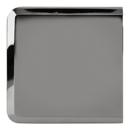 CRL Polished Chrome Beveled Hole-in-Glass Style Wall Mount Heavy-Duty Glass Clamp