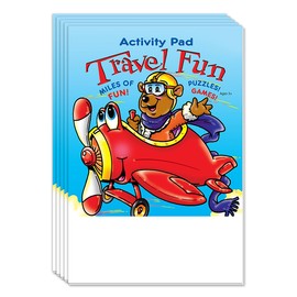 ZOCO - Travel Fun - Mini Activity Pads (50 Bulk Pack Without Crayons) - Party Favors, Goodie Bag Stuffers, Coloring, Games, Mazes, Word Search, Puzzles, Activities for Kids