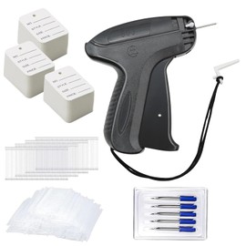 QEEROYO Labeling Gun, Gift Tag Labeling Machine with 5 Replacement Needles and 3000 Stapling Threads, Tagging Gun for Clothes and Hat