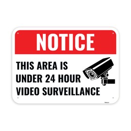 1PC This Property Is Under Video Surveillance Sign, 14 x 10 Inches - Aluminum - Under Security Camera Monitoring Recording Sign