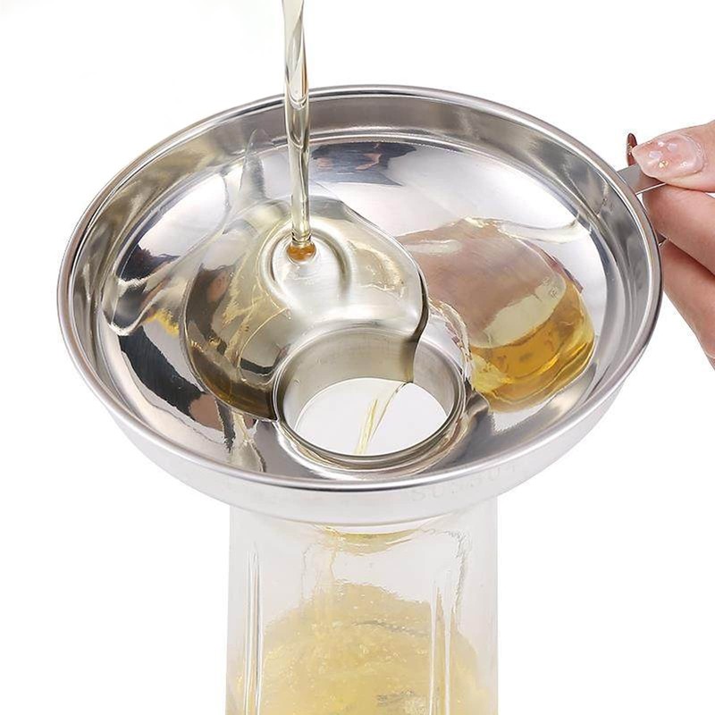 iYinJuan 4-Piece Funnel Set, Kitchen Funnel, Funnel, Stainless Steel, Jam