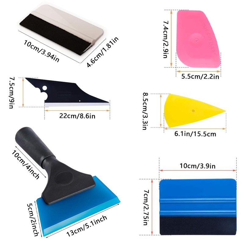ANBOO 17Pcs Car Vinyl Wrap Tools, Car Window Tint Kit,