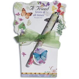 Lissom Design Die-Cut Flowerpot Notepad Set, 6.75 x 4.5-Inches, Friends