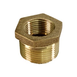 Supply Giant CSCV1142 1-1/4'' Male x 1 Inch Female NPT Lead-Free Bushing, Fitting with Hexagonal Head, Brass Construction, Higher Corrosion Resistance Economical & Easy to Install