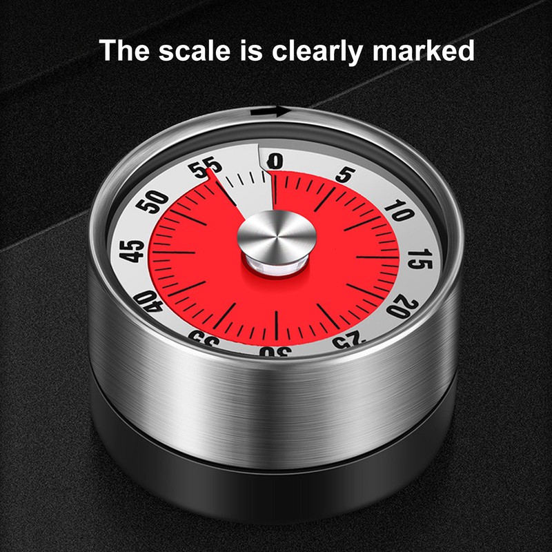 Visual Timer Multifunctional Retro Round Mechanical Visual Timer for Kitchen