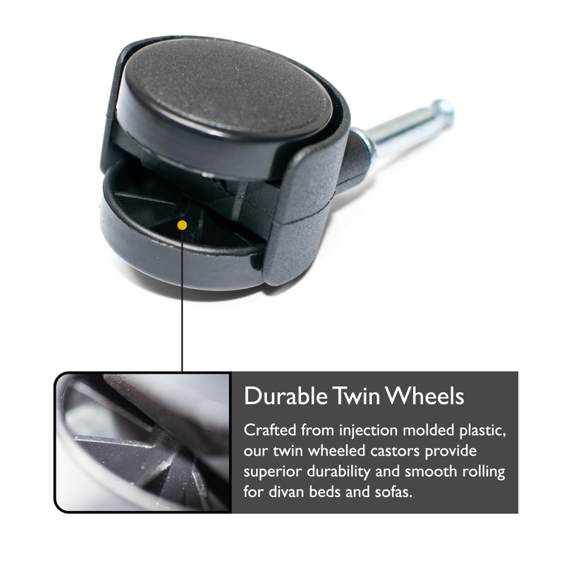 Premium Heavy Duty Swivel Castor Wheels with Sockets for Trolley,