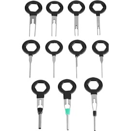 Remove Terminal, 11Pcs Wire Terminal Removal Tools Car Wire Harness Plug Terminal Pick Connector Crimp Pin Back Needle Remove Tool Set