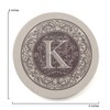 Thirstystone Absorbent Monogram Sandstone Coaster Set, Letter K
