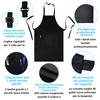 LEFUNDA® Pack of 2 Aprons, Waterproof Apron with 3 Pockets,