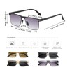 Long Keeper Sunglasses Vintage Retro Rectangular Metal Frame Glasses Women's