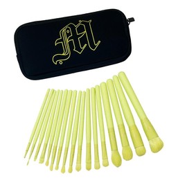 16 Piece Makeup Brush Set - Made By Mitchell Pouch