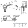 Ganter Normelemente Eccentric clamp with screw, 927-63-M6-20-A-B, handle length l1: