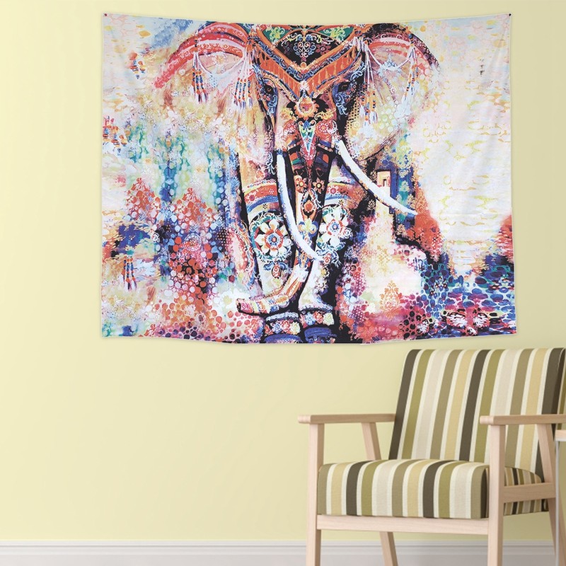 Elephant Style Hanging Mat Art Beach Towel Carpet Tapestry for