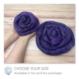 Merino Silk Luxe Tonal Designer Blend. Superfine Merino, Mulberry, Tussah Silk. Top Roving for Spinning or Felting. Cocoa Delight 4oz