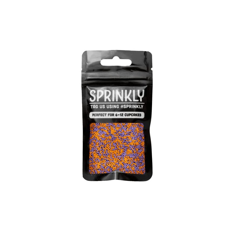 SPRINKLY - Matt Sugar Strands - Purple & Orange -