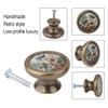 LOVIVER 8Packs Bird Flower Pattern Door Knobs Kitchen Cupboard Knobs