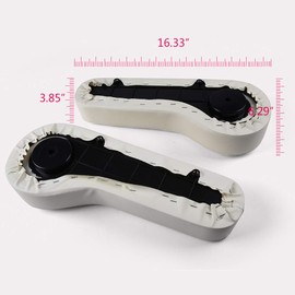 PIT66 Universal Golf Cart Rear Seat Arm Rest Cushion with Cup Holder, Compatible with EZGO, Club Car, Yamaha and Other Golf Cart Models, Off White, 2Pcs