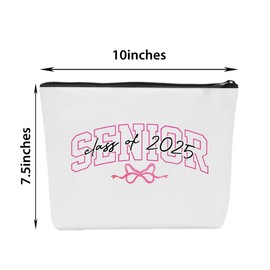 Graduation Gifts for Women 2025 Graduation Congratulations Gifts Pink Senior 2025 Make Up Bags Cosmetic Bags for Women Inspirational Cheer Up Birthday Gifts for Friend Sister (1 Pcs)