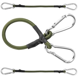 HAYGEM Pack of 3 Rubber Tensioners with Hooks, 30 cm, Easy to Carry Bungee Strap, Bicycle Lashing Strap with Double Aluminium Carabiners, Suitable for Outdoor Use for Tying and Attaching