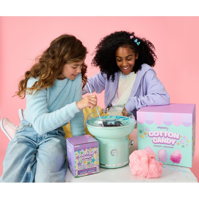 iscream Nostaligic Design Cotton Candy Maker Machine for Home and