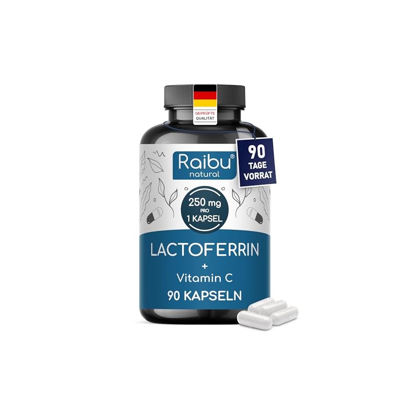 RAIBU Lactoferrin 250 mg with Vitamin C - Immune Support