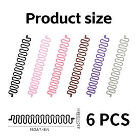 Hair Knitting Tool, Pack of 6 Braiding Aid Hair Fashion French Hair Styling Clip Twist Braid Braiding Aid, Hairstyle Aid Hair Braider, Sticky Fishbone DIY Hair Accessories for Girls and Women, Hair