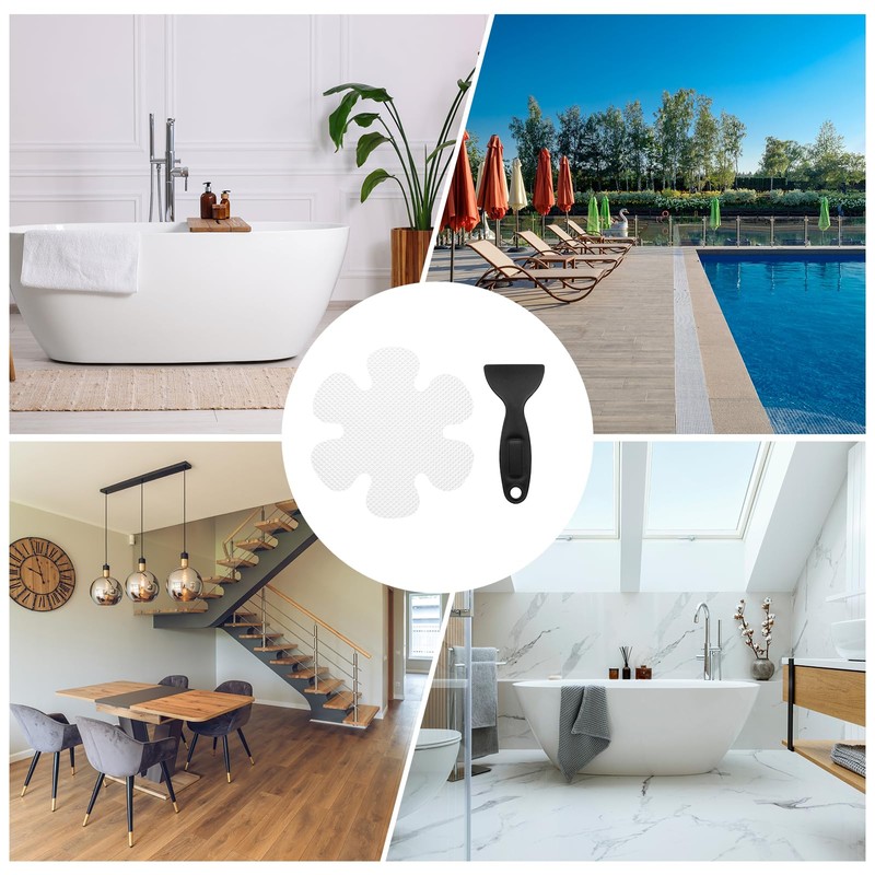 sourcing map 20pcs Non-Slip Bathtub Stickers, Anti-Slip Shower Stickers Showers