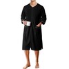 Ekouaer Mens Robes Lightweight Zipper House Coat Short Bathrobes Soft