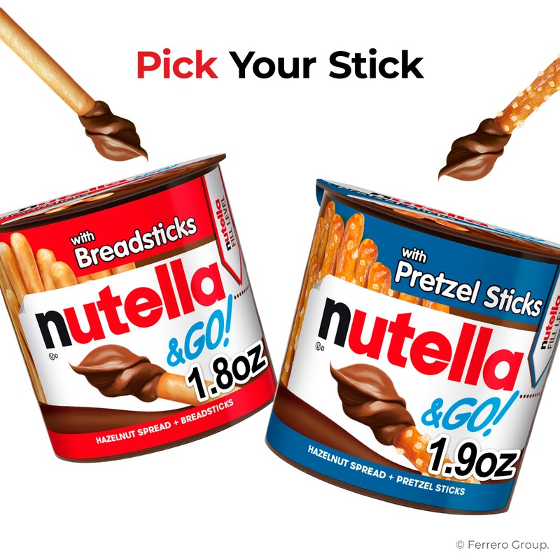 Nutella & Go! Hazelnut Spread with Pretzel Sticks, On-the-Go Snack