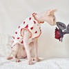 QBLEEV Sphynx Cat Clothes, Cute Heart Pattern Cat Shirts for