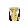 HISDERN Men's Yellow Plaid Tie for Wedding Party Woven Checked