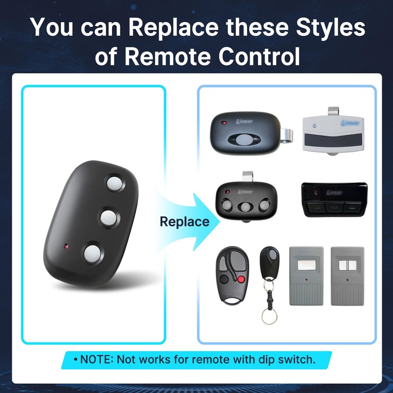 2 for MCT-3 Linear Megacode Garage Door Opener Remote LD033