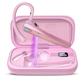 AI Translation Earbuds Real Time, Buletooth 5.3 Translator Headset with 164 Languages, 4 Translation Modes, 3-in-1 Bluetooth Earpiece with ENC Dual Mic, 120H Translator Earbuds for Travel, Pink