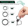 JUSTTOP 30PCS Metal Key Rings, 0.8"/1"/1.2" Split Thick Round Flat